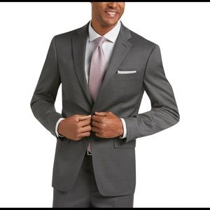 Calvin Klein X-Fit Gray Pindot Slim Fit Suit Coat